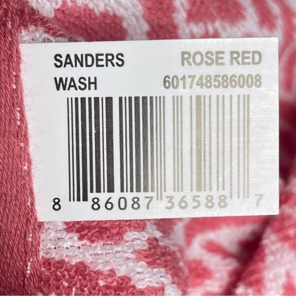 Ralph Lauren Sanders set of 4 Washcloths Basket Weave Rose Red NWT - Picture 5 of 8